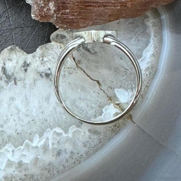 Carolyn Pollack Sterling Diamond Shape Turquoise & Onyx Inlay Ring For Women - Picture 8 of 10